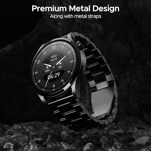 Boat Lunar Embrace w/Vibrant 1.51" (3.8 cm) AMOLED Display,Premium Metal Design, Functional Crown, 100+ Sports Mode, Animated Watch Faces, Built-in Games, Smart Watch for Men & Women(Steel Black) - Image 8