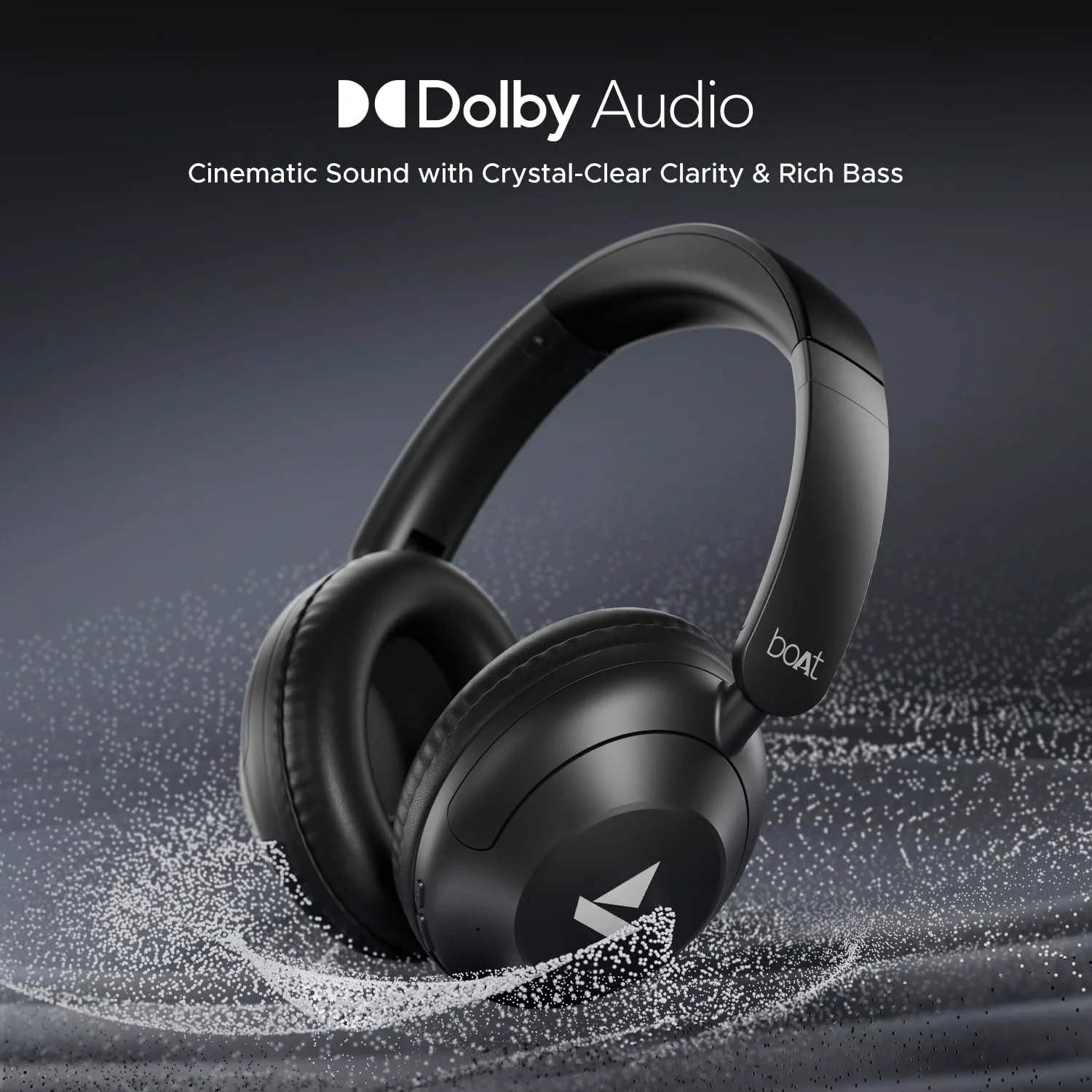 Boat New Launch Rockerz 650 Pro, Touch/Swipe Controls, Dolby Audio, 80Hrs Battery, 2Mics ENx, Fast Charge, App Support, Dual Pair, Bluetooth Over Ear Headphones with Mic (Iris Black) - Image 5