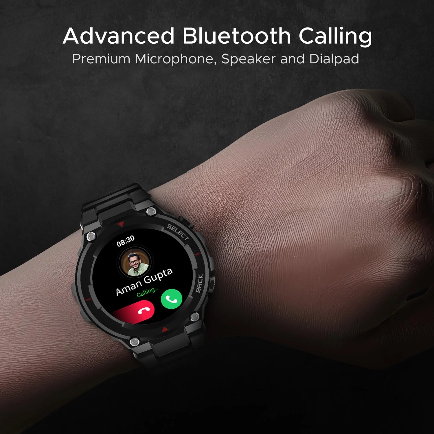 Boat Newly Launched Wave Force 3 w/ 1.39" (3.5 cm) HD Display, Robust Design, Bluetooth Calling, Widget Control, GPS Trajectory, E-Compass, Music & Camera Control, HR & SpO2 Monitoring(Active Black) - Image 4