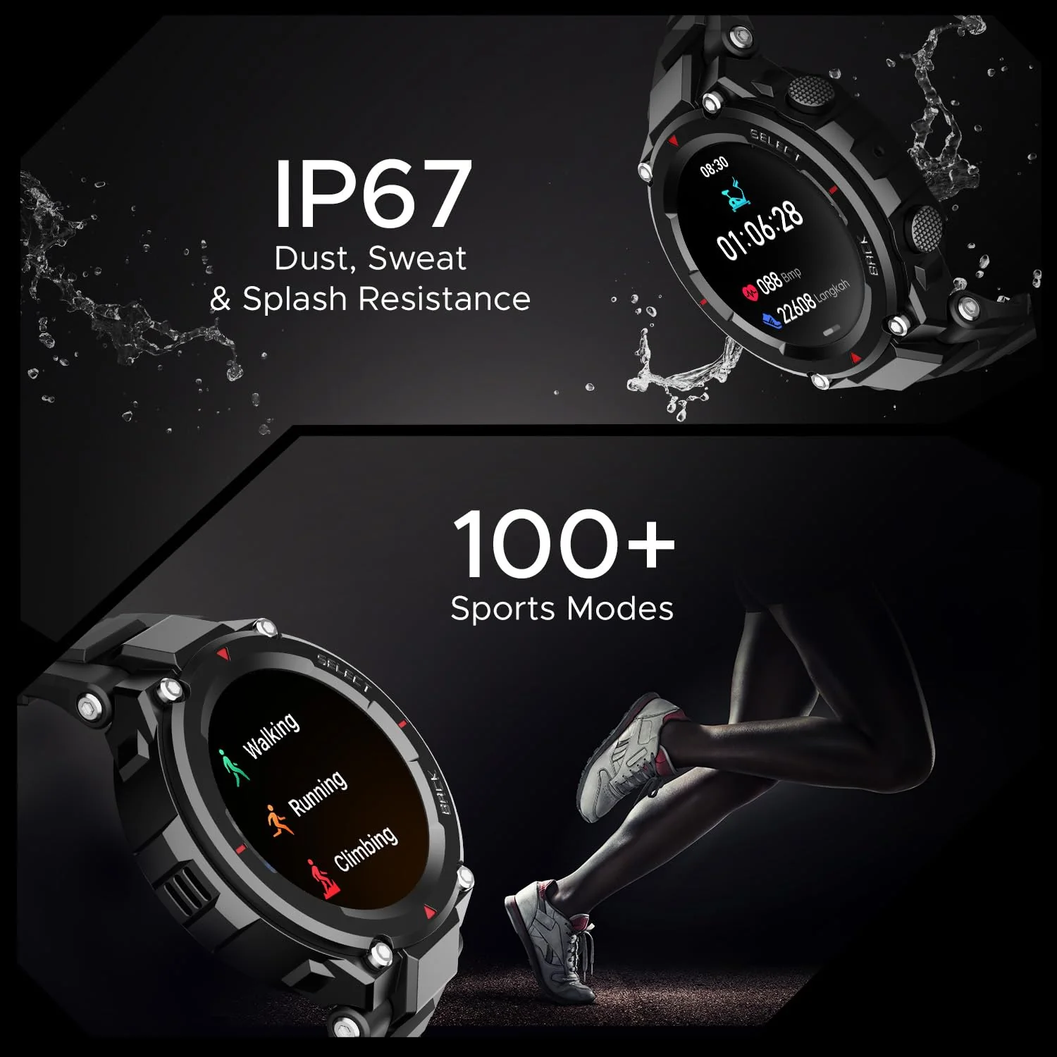 Boat Newly Launched Wave Force 3 w/ 1.39" (3.5 cm) HD Display, Robust Design, Bluetooth Calling, Widget Control, GPS Trajectory, E-Compass, Music & Camera Control, HR & SpO2 Monitoring(Active Black) - Image 7