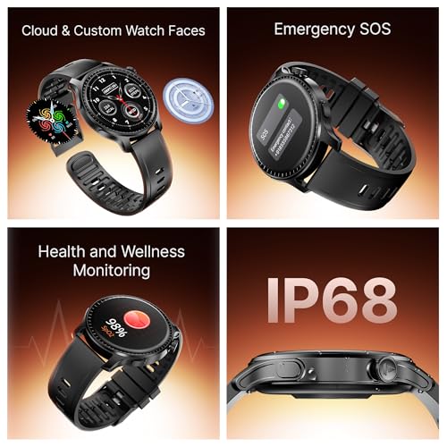 Boat Ultima Prime smartwatch with 1.43” AMOLED Display, AOD, Personalized Fitness Nudges, Functional Crown,100+ Sports Modes, Create Your Own Watchface, smartwatch for Man and Woman (Onyx Black) - Image 3