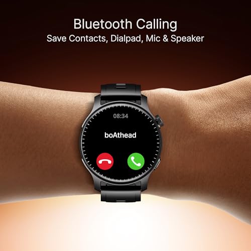 Boat Ultima Prime smartwatch with 1.43” AMOLED Display, AOD, Personalized Fitness Nudges, Functional Crown,100+ Sports Modes, Create Your Own Watchface, smartwatch for Man and Woman (Onyx Black) - Image 5