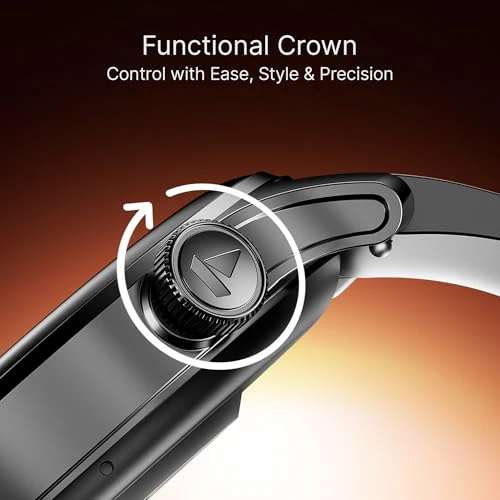 Boat Ultima Prime smartwatch with 1.43” AMOLED Display, AOD, Personalized Fitness Nudges, Functional Crown,100+ Sports Modes, Create Your Own Watchface, smartwatch for Man and Woman (Onyx Black) - Image 6
