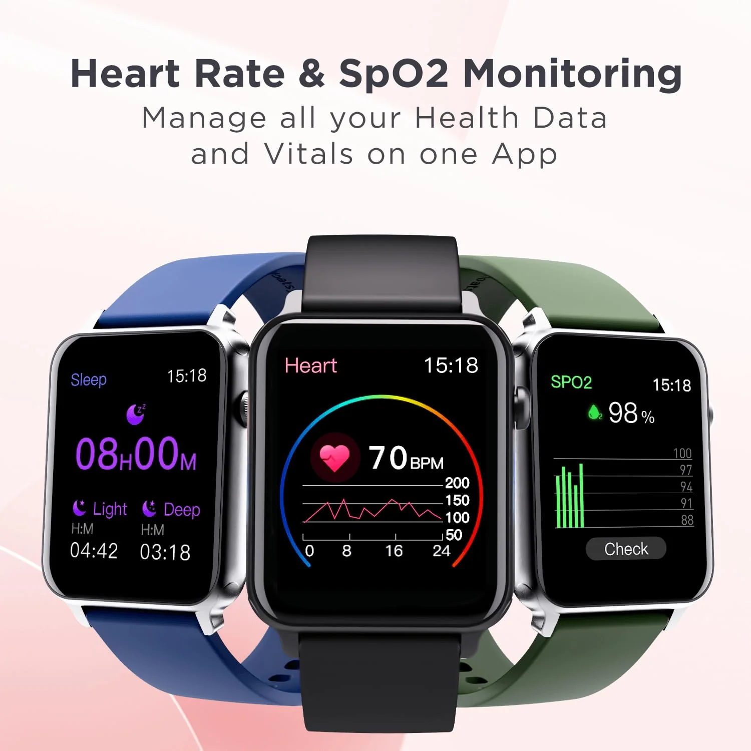 Boat Wave Call Smart Watch for Men & Women, Bluetooth Calling, 1.69" (4.2 cm) Display w/ 550 NITS, 150+ Watch Faces, Multi-Sport Modes,HR,SpO2, IP68 (Bold Black) - Image 6