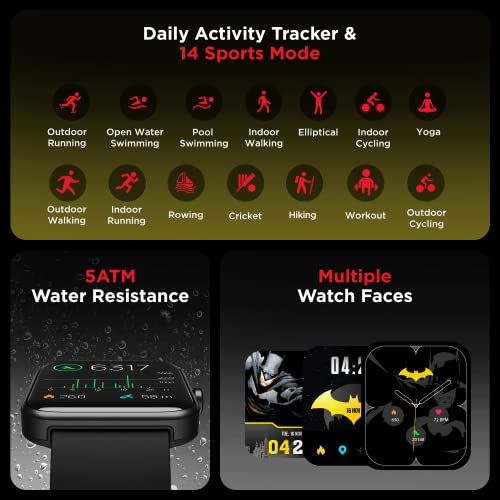 Boat Smart Watch Xtend Sport w/ 700+ Active Modes,Sporty Design,30 Mins ASAP™ Charge,Live Cricket Scores,1.69" (4.2 cm) HD Display,Crest Health Ecosystem & 7 Days Battery Life(Ashen Grey) - Image 6