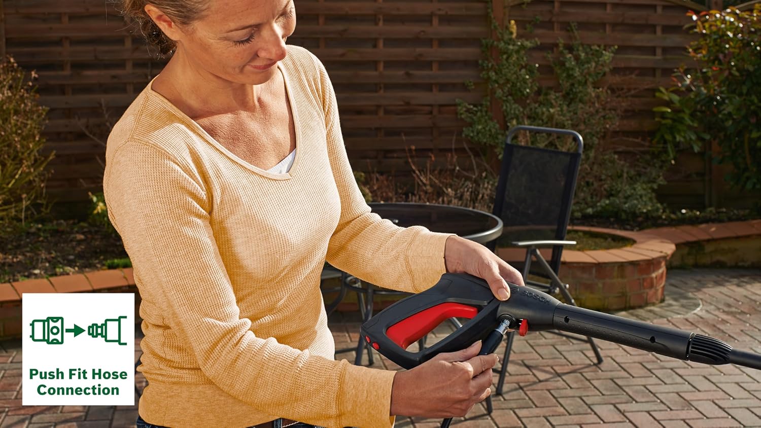 BOSCH Easy Aquatak 100 | 1100-watt Motor | Max Pressure- 100 Bar | High Pressure Washer with Double Filtration | 360° Gun, Self-Priming | Flow Rates up to 270 l/h | 3.1 Kg (Without Detergent Bottle) - Image 7