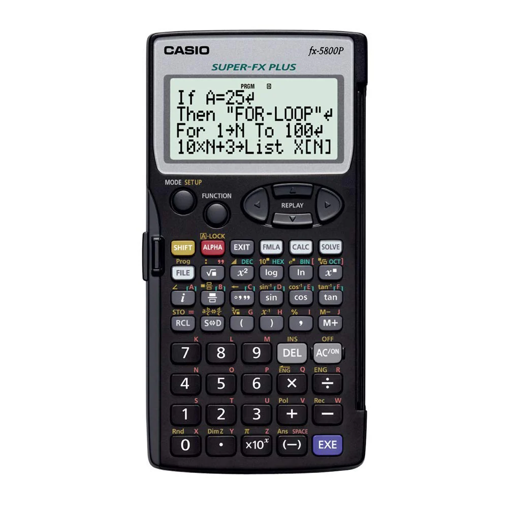Casio FX-5800P Scientific Programmable Scientific Calculator, Black