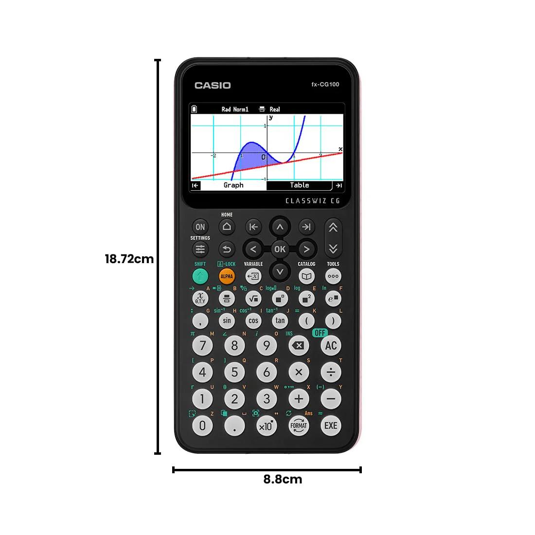 Casio FX-CG100 Scientific Graphic Calculator (Black) - Image 2