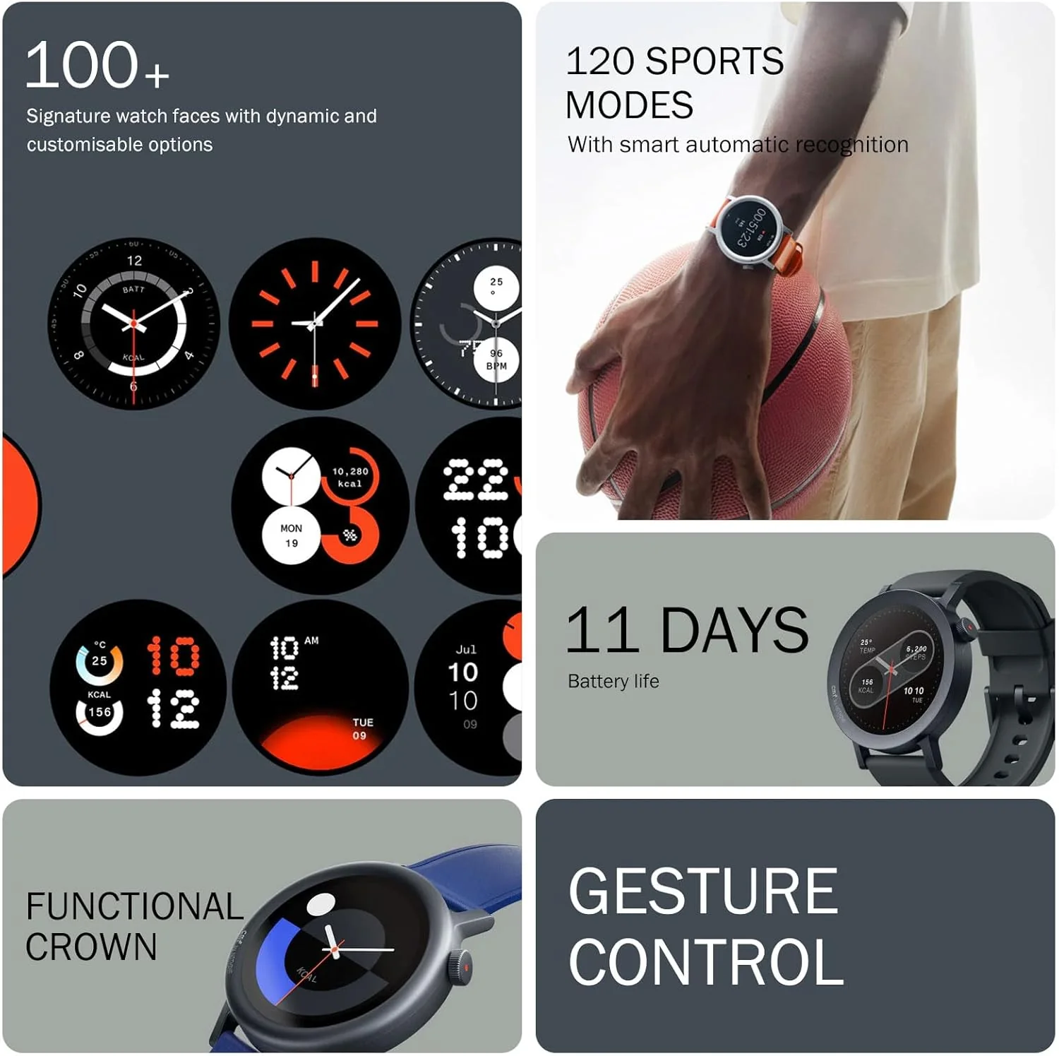 CMF BY NOTHING Watch Pro 2, 1.32" AMOLED, Auto-Brightness,Gesture Control, 3D Warmup Wuide, GPS Smartwatch - Image 7