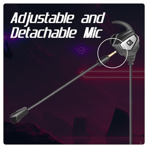 Cosmic Byte CB-EP-08 Gaming Wired in Ear Earphone with Detachable Microphone, Dual 6mm Drivers, for PC, PS4, PS5, Xbox, Mobiles, Tablets (Black) - Image 5