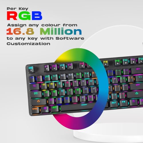 Cosmic Byte CB-GK-16 Firefly TKL Mechanical Gaming Keyboard | Per-Key RGB | 3 PIN Swappable Outemu Blue Switches | Upgraded with Detachable USB-C Port | Macro & Software Support (Black) - Image 3