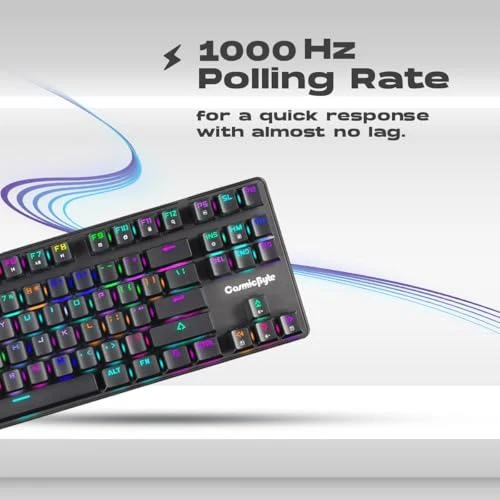 Cosmic Byte CB-GK-16 Firefly TKL Mechanical Gaming Keyboard | Per-Key RGB | 3 PIN Swappable Outemu Blue Switches | Upgraded with Detachable USB-C Port | Macro & Software Support (Black) - Image 7