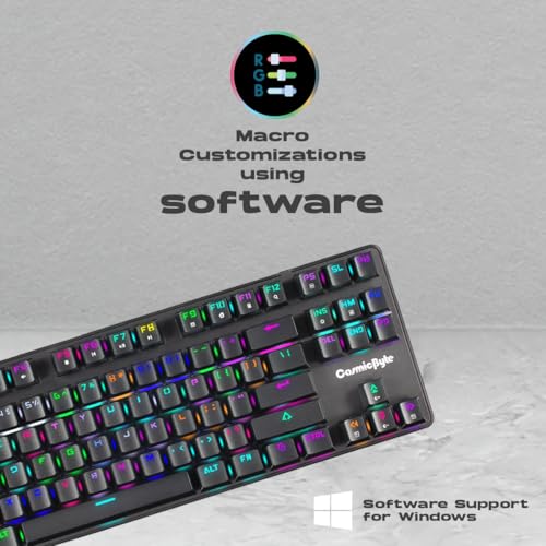 Cosmic Byte CB-GK-16 Firefly TKL Mechanical Gaming Keyboard | Per-Key RGB | 3 PIN Swappable Outemu Blue Switches | Upgraded with Detachable USB-C Port | Macro & Software Support (Black) - Image 8