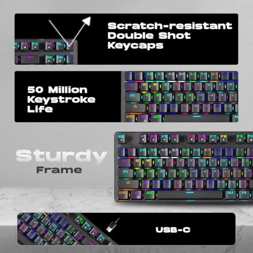 Cosmic Byte CB-GK-16 Firefly TKL Mechanical Gaming Keyboard | Per-Key RGB | 3 PIN Swappable Outemu Blue Switches | Upgraded with Detachable USB-C Port | Macro & Software Support (Black) - Image 9