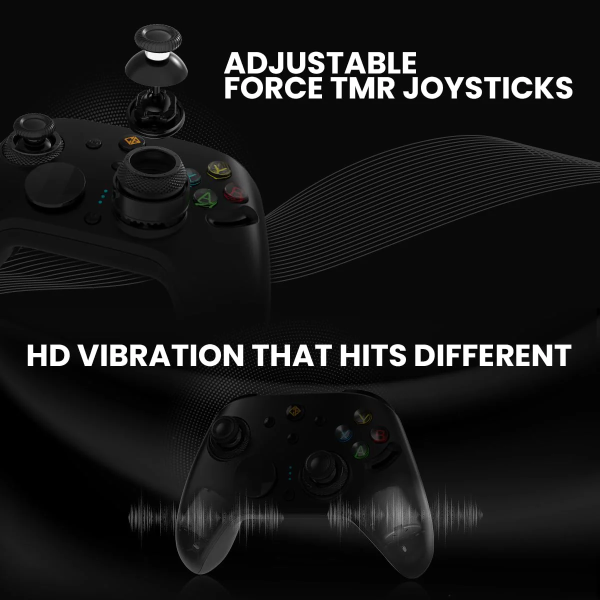 Cosmic Byte Eclipse Tri-Mode Controller | Hall Effect Triggers with Trigger Locks | Adjustable Force TMR Joysticks | 6-Axis Gyro | HD Voice Coil Vibration | Macro Back Buttons | PC/Android/iOS - Image 3