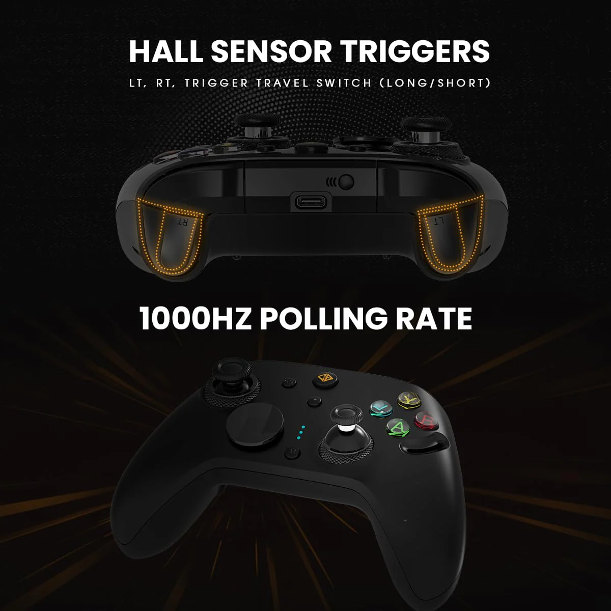 Cosmic Byte Eclipse Tri-Mode Controller | Hall Effect Triggers with Trigger Locks | Adjustable Force TMR Joysticks | 6-Axis Gyro | HD Voice Coil Vibration | Macro Back Buttons | PC/Android/iOS - Image 4