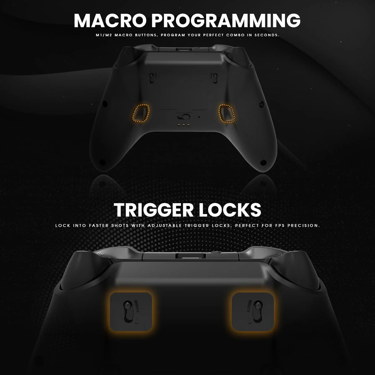 Cosmic Byte Eclipse Tri-Mode Controller | Hall Effect Triggers with Trigger Locks | Adjustable Force TMR Joysticks | 6-Axis Gyro | HD Voice Coil Vibration | Macro Back Buttons | PC/Android/iOS - Image 5