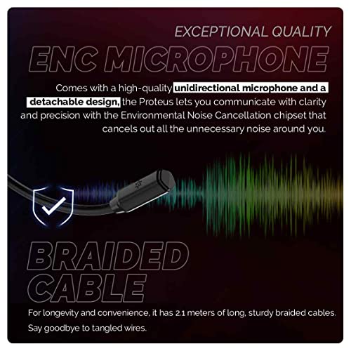 Cosmic Byte Proteus Headset Dual Input USB and 3.5mm, 7.1 Surround Sound, RGB LED, ENC Microphone, Memory Foam Earcushions, Windows Software (Black) - Image 7