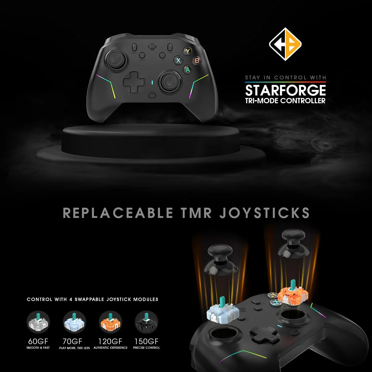 Cosmic Byte Starforge Tri-Mode Controller | Optical Triggers with Trigger Locks (Without Receiver) - Image 2