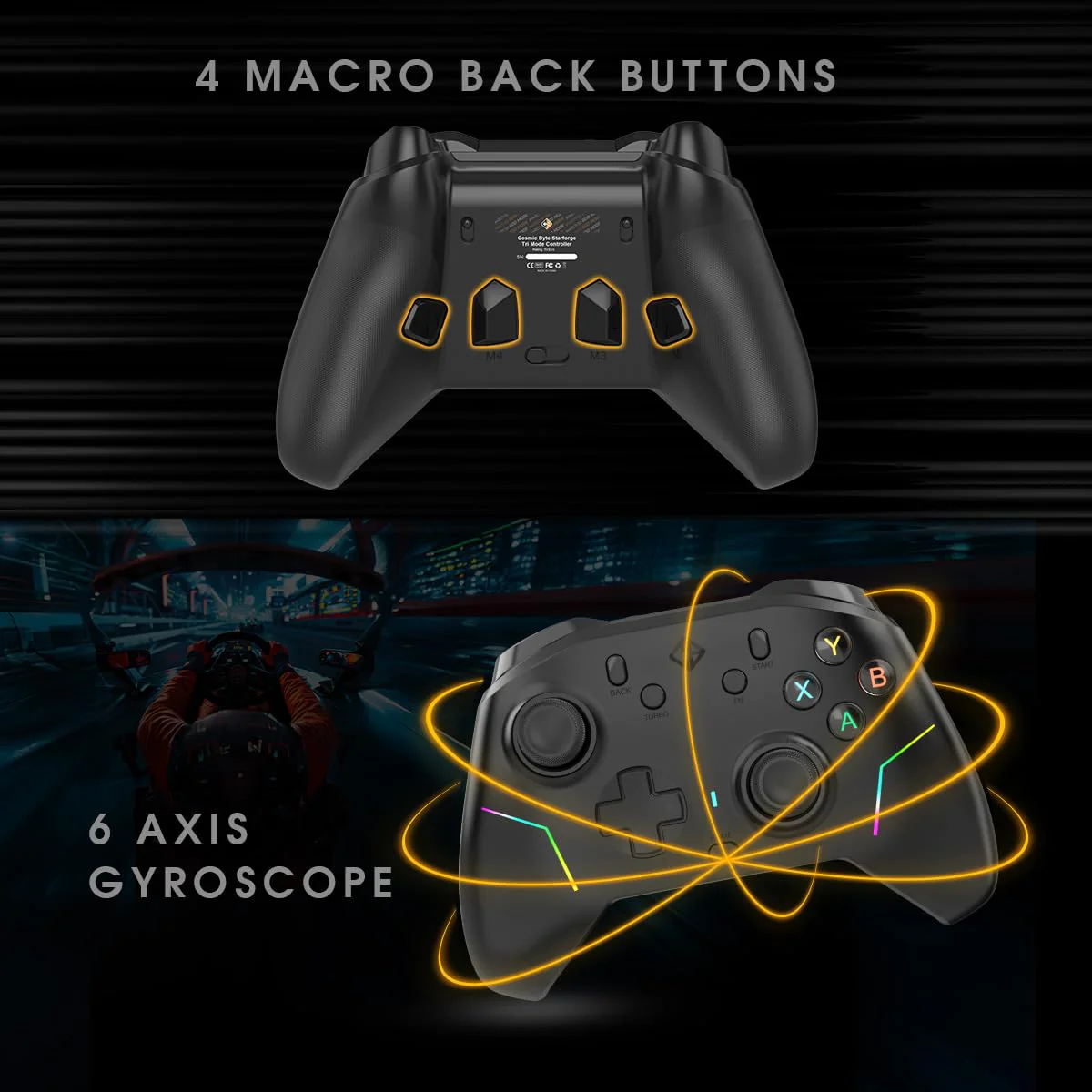 Cosmic Byte Starforge Tri-Mode Controller | Optical Triggers with Trigger Locks (Without Receiver) - Image 6