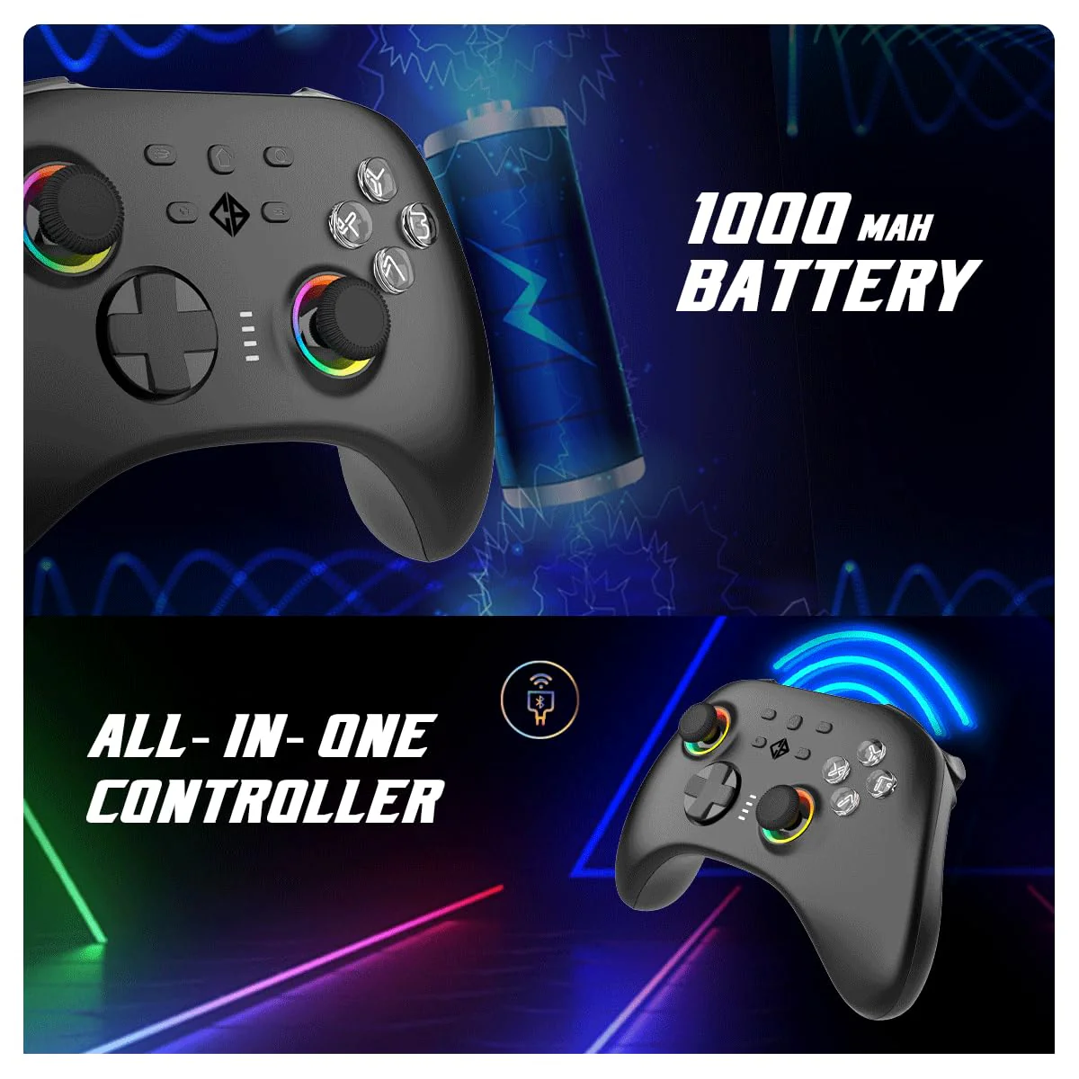 Cosmic Byte Stellaris Controller, 3 Modes Wifi + Bluetooth + Wired for PC, iOS, Android (Without Receiver) - Image 2