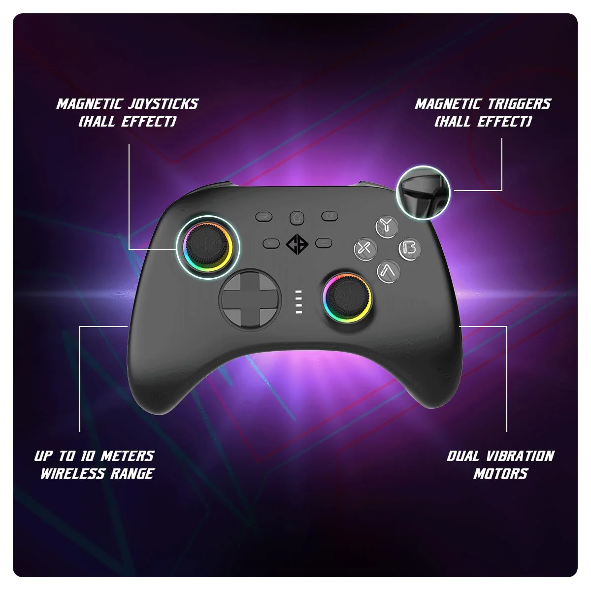 Cosmic Byte Stellaris Controller, 3 Modes Wifi + Bluetooth + Wired for PC, iOS, Android (Without Receiver) - Image 5