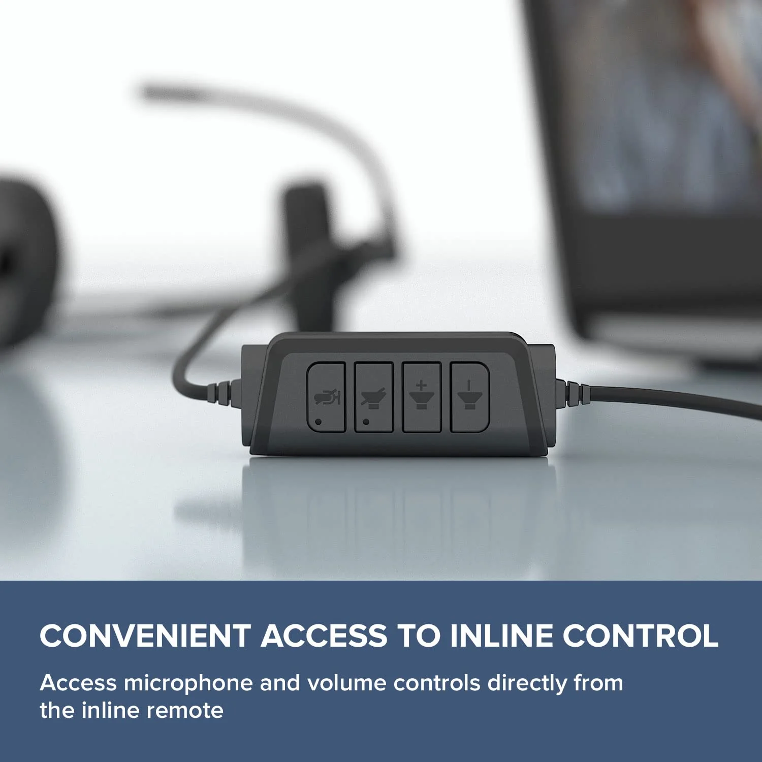Creative Hs-220 USB Headset with Noise-Cancelling Mic and Inline Remote - On Ear, Black - Image 3