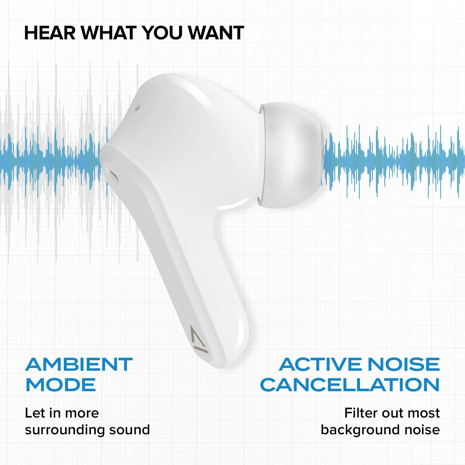 Creative Zen Air Lightweight True Wireless Sweatproof in-Ear Headphones with Active Noise Cancellation, Ambient Mode, Bluetooth 5.0, IPX4, Up to 6 Hours Per Charge and 18 Hours Total Playtime - Image 2