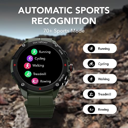 CULTSPORT Ranger XR 1.43" AMOLED Smartwatch,Outdoor Rugged Smartwatch for Men, 850 NITS, Always On Display, Bluetooth Calling, 420mAh Battery, Sports Recognition, Health Tracking, Round Digital Watch - Image 10