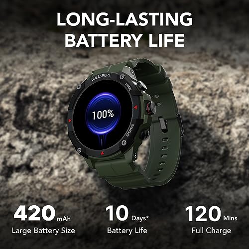 CULTSPORT Ranger XR 1.43" AMOLED Smartwatch,Outdoor Rugged Smartwatch for Men, 850 NITS, Always On Display, Bluetooth Calling, 420mAh Battery, Sports Recognition, Health Tracking, Round Digital Watch - Image 7