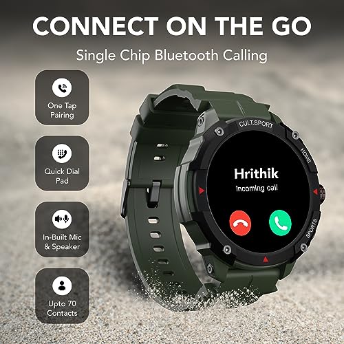 CULTSPORT Ranger XR 1.43" AMOLED Smartwatch,Outdoor Rugged Smartwatch for Men, 850 NITS, Always On Display, Bluetooth Calling, 420mAh Battery, Sports Recognition, Health Tracking, Round Digital Watch - Image 8
