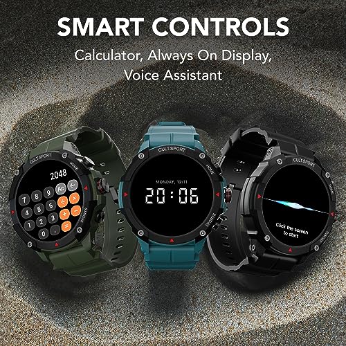 CULTSPORT Ranger XR 1.43" AMOLED Smartwatch,Outdoor Rugged Smartwatch for Men, 850 NITS, Always On Display, Bluetooth Calling, 420mAh Battery, Sports Recognition, Health Tracking, Round Digital Watch - Image 9