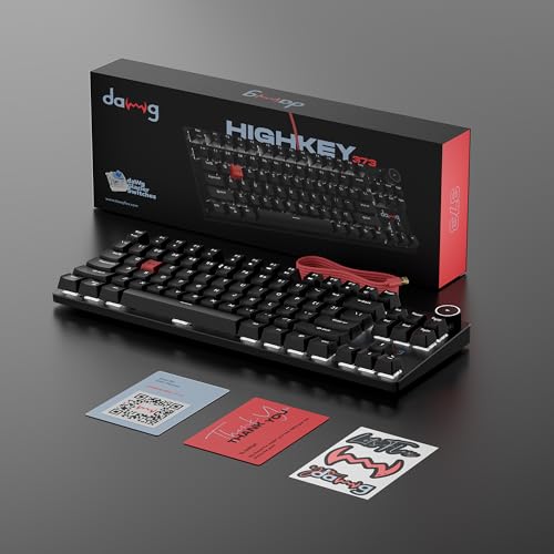 daWg Highkey 373, Anti-Ghosting Wired Mechanical 80% Keyboard, White Backlit LED, daWg Glacier Tactile Switches, 85 Double-Shot PBT Keycaps, 1000Hz Polling Rate, Volume Knob, 1.8m Braided Cable - Image 10