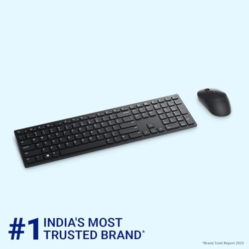 Dell KM5221W Pro Wireless Keyboard and Mouse, Plunger, QWERTY International English, Volume, Mute Hot Keys, 3 Buttons, 1600 dpi, 2.4 GHz, 3 Years - Advanced Exchange Warranty - Image 3