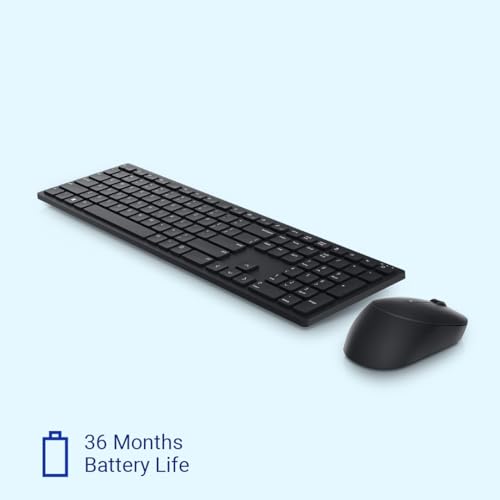 Dell KM5221W Pro Wireless Keyboard and Mouse, Plunger, QWERTY International English, Volume, Mute Hot Keys, 3 Buttons, 1600 dpi, 2.4 GHz, 3 Years - Advanced Exchange Warranty - Image 5