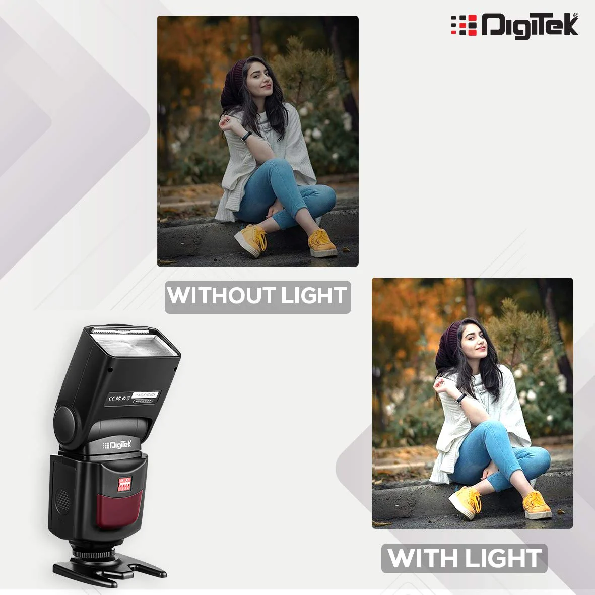 DIGITEK® (DFL-088) Universal Electronic Flash Speedlite for DSLR Cameras Canon Nikon Pentax Olympus with Standard Hot Shoe Mount (Without Trigger) - Image 2