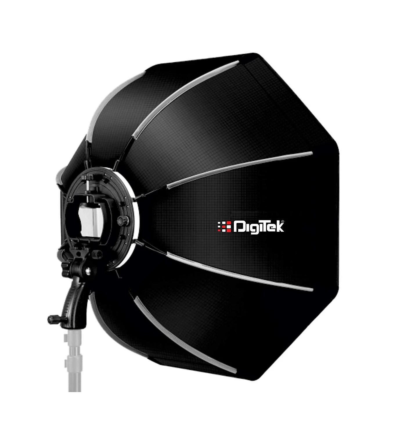 DIGITEK® (DSBH-055) 55cm Octa Soft Box Kit with S2 Type Bracket, 2 White Diffuser, Silver Particle Baffle & Collapsible Nylon Cover, Compatible with All Speedlights (Carry Case Included) - Image 2