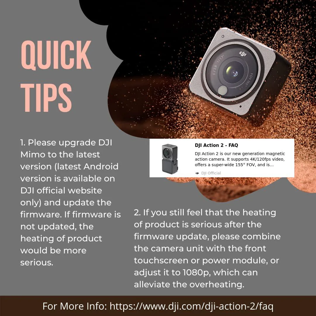 DJI Action 2 Dual Screen Combo-12MP Action Camera with Front Touchscreen, Magnetic Versatility, 4K Recording Upto 120 FPS& 155° FOV, Portable& Wearable, HorizonSteady, AI Editor, 10m Waterproof,Black - Image 3