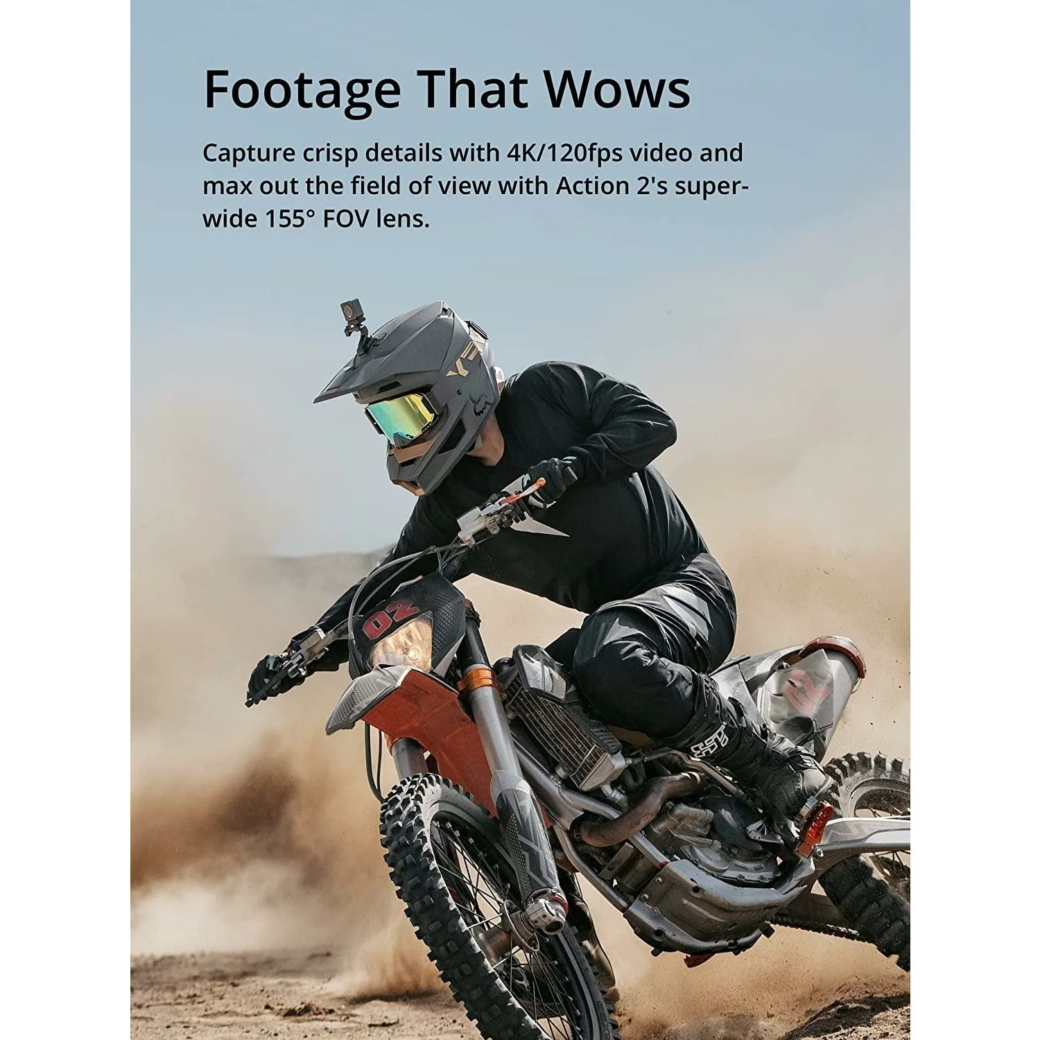 DJI Action 2 Dual Screen Combo-12MP Action Camera with Front Touchscreen, Magnetic Versatility, 4K Recording Upto 120 FPS& 155° FOV, Portable& Wearable, HorizonSteady, AI Editor, 10m Waterproof,Black - Image 6