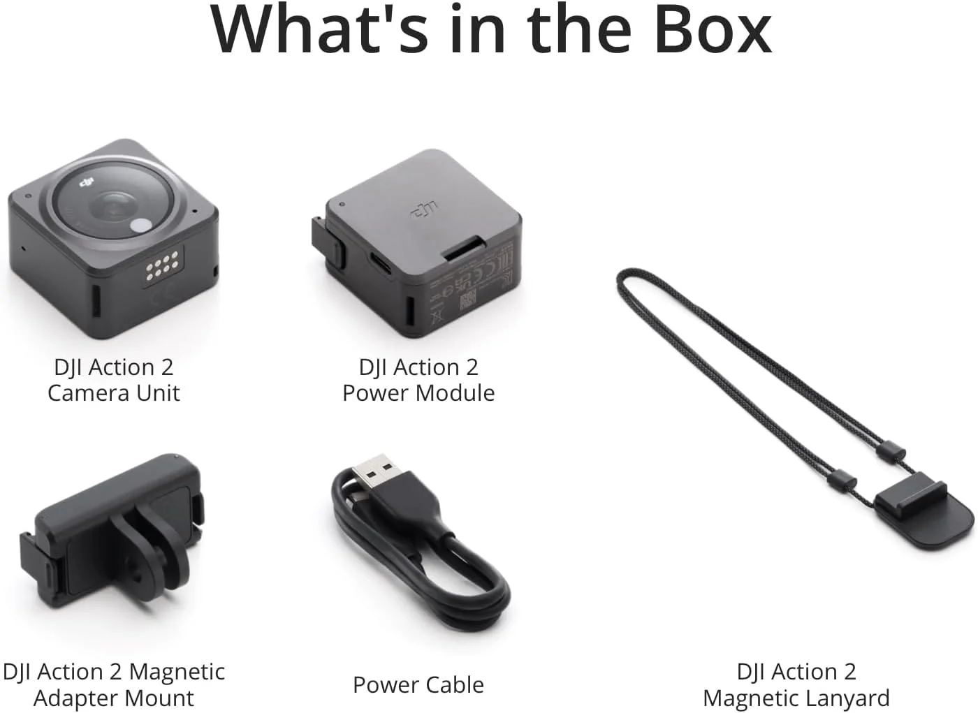 DJI Action 2 Power Combo (128GB) Action Camera with Extended Battery Module, 155° FOV, Magnetic Attachments, Stabilization Technology, Waterproof Camera Ideal - Image 2