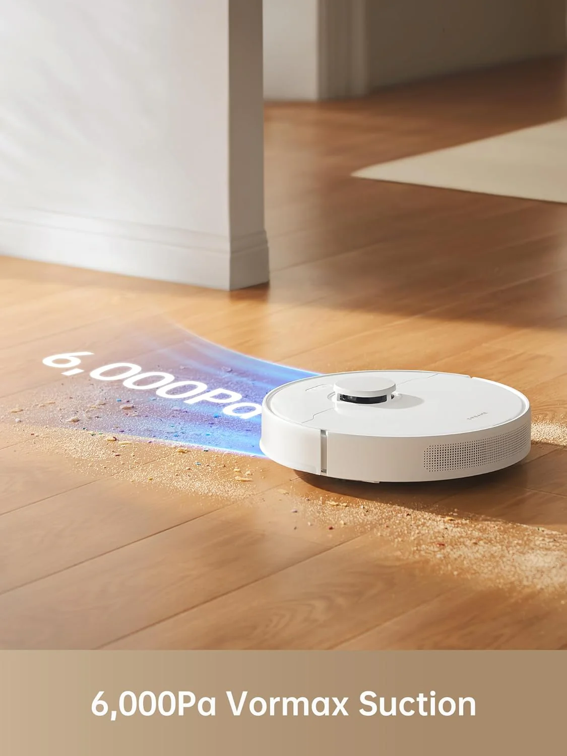 DREAME D10 Plus Gen 2 Robot Vacuum Cleaner with Automatic Dust Emptying, Stores up to 90 Days of Dust, LiDAR Navigation, 6000 Pa Suction Power for Carpets and Pet Hair, 285-Minute Battery, White - Image 3