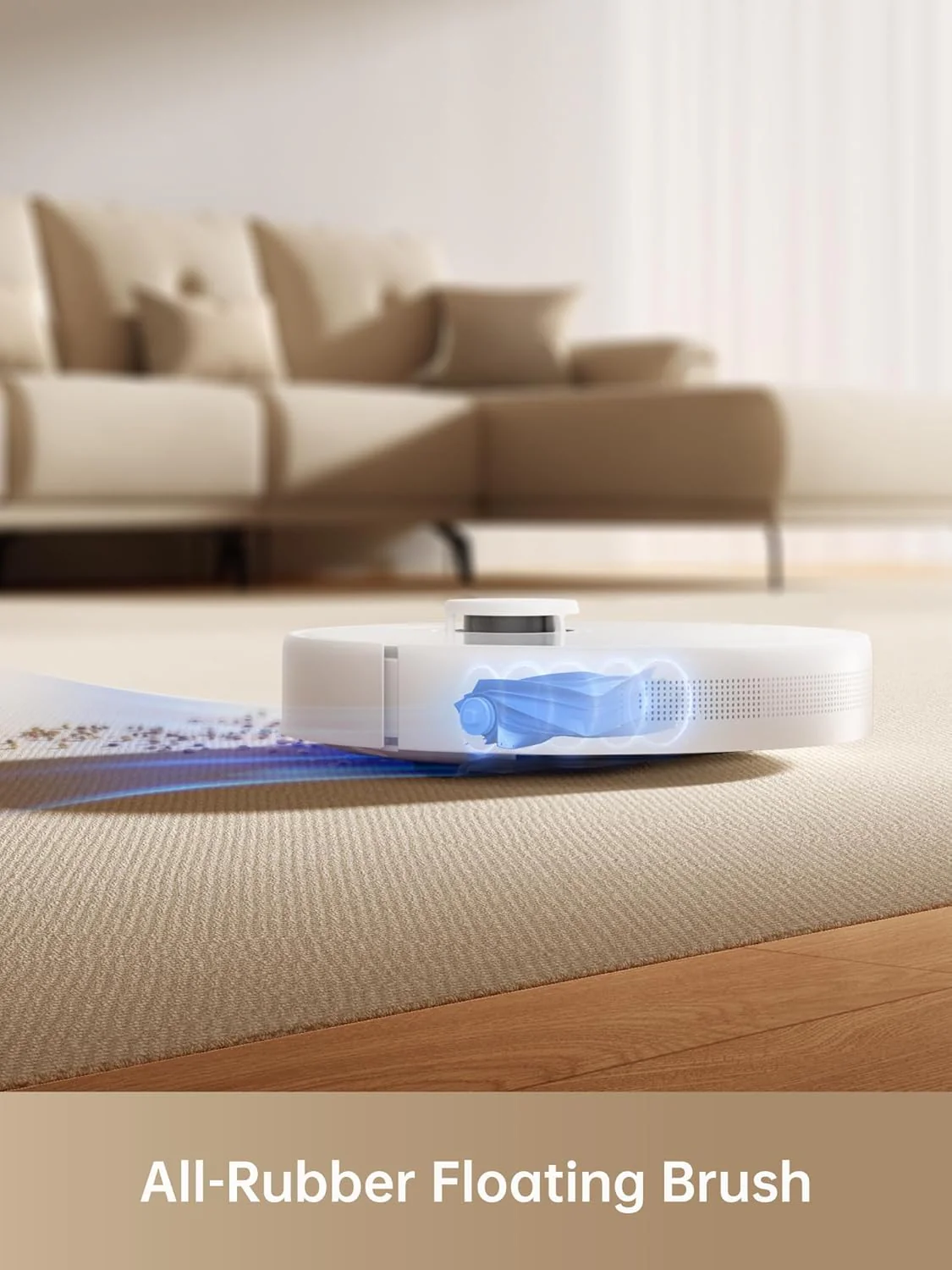 DREAME D10 Plus Gen 2 Robot Vacuum Cleaner with Automatic Dust Emptying, Stores up to 90 Days of Dust, LiDAR Navigation, 6000 Pa Suction Power for Carpets and Pet Hair, 285-Minute Battery, White - Image 5