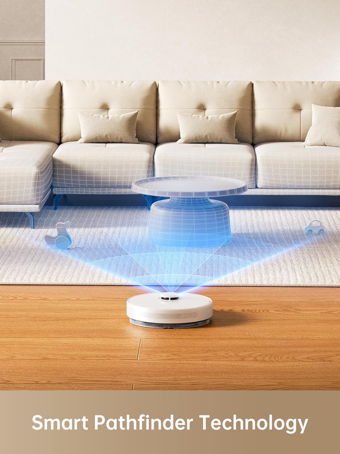 DREAME D10 Plus Gen 2 Robot Vacuum Cleaner with Automatic Dust Emptying, Stores up to 90 Days of Dust, LiDAR Navigation, 6000 Pa Suction Power for Carpets and Pet Hair, 285-Minute Battery, White - Image 8