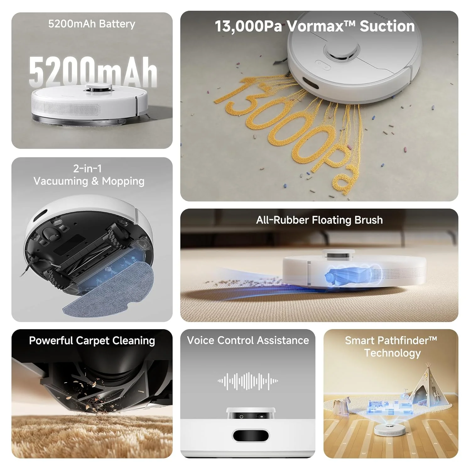 DREAME F10 Robot Vacuum and Mop Combo (Without Water Tank) - Image 7