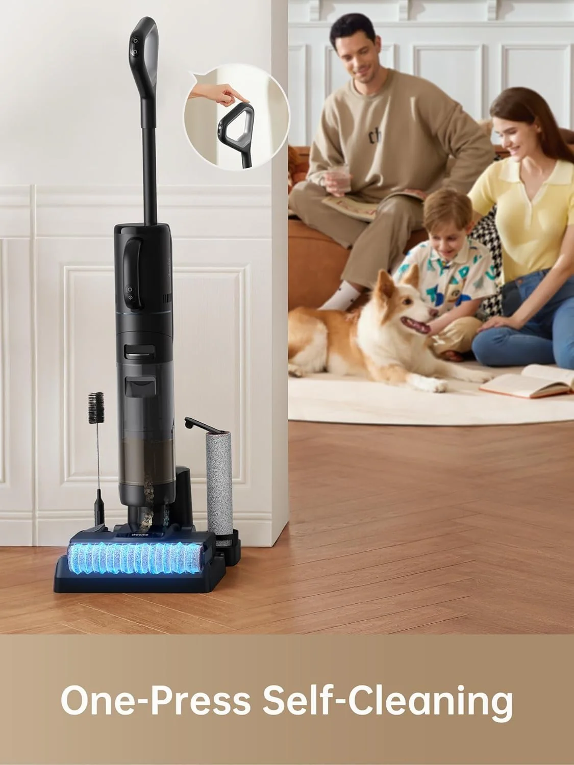 Dreame H12 Dual Smart Wet Dry Upright Vacuum, Floor Cleaner Mop Combo 4-in-1 Cordless Stick Vacuum for Multi-Surface, One-Step Self Cleaning with Hot Air Drying - Image 5