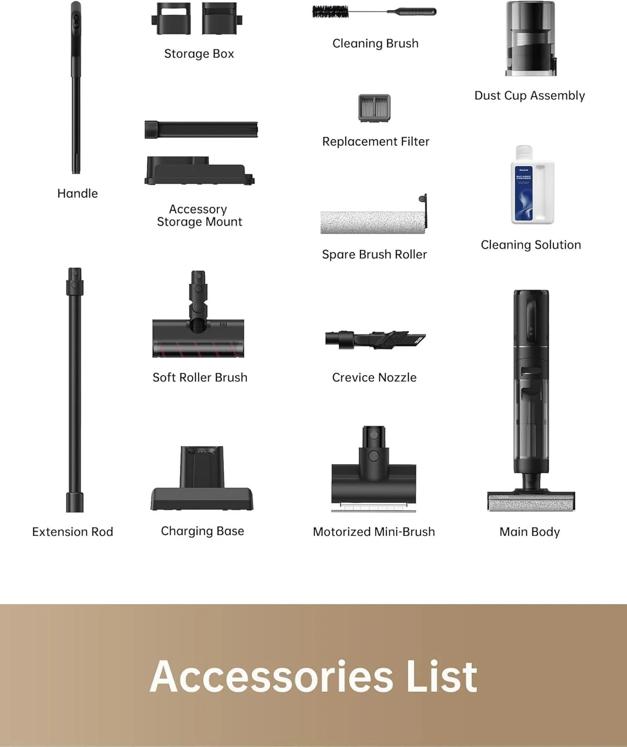 Dreame H12 Dual Smart Wet Dry Upright Vacuum, Floor Cleaner Mop Combo 4-in-1 Cordless Stick Vacuum for Multi-Surface, One-Step Self Cleaning with Hot Air Drying - Image 6