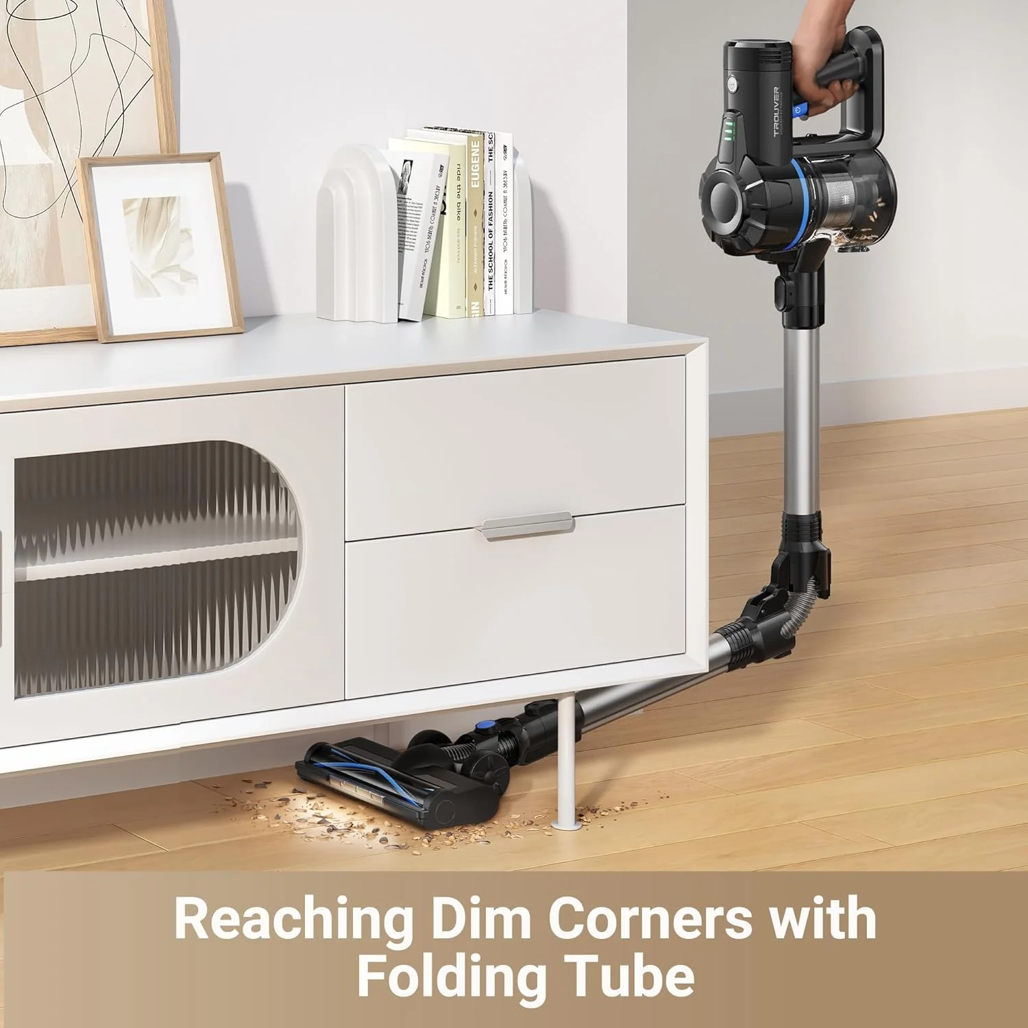 DREAME J10 Cordless Stick Vacuum Cleaner, 8K Pa Powerful Suction, 4x2200 mAh Battery, 35 Minutes Running Time, Folding Tube for Corner Cleaning, 0.5 Litre - Image 5