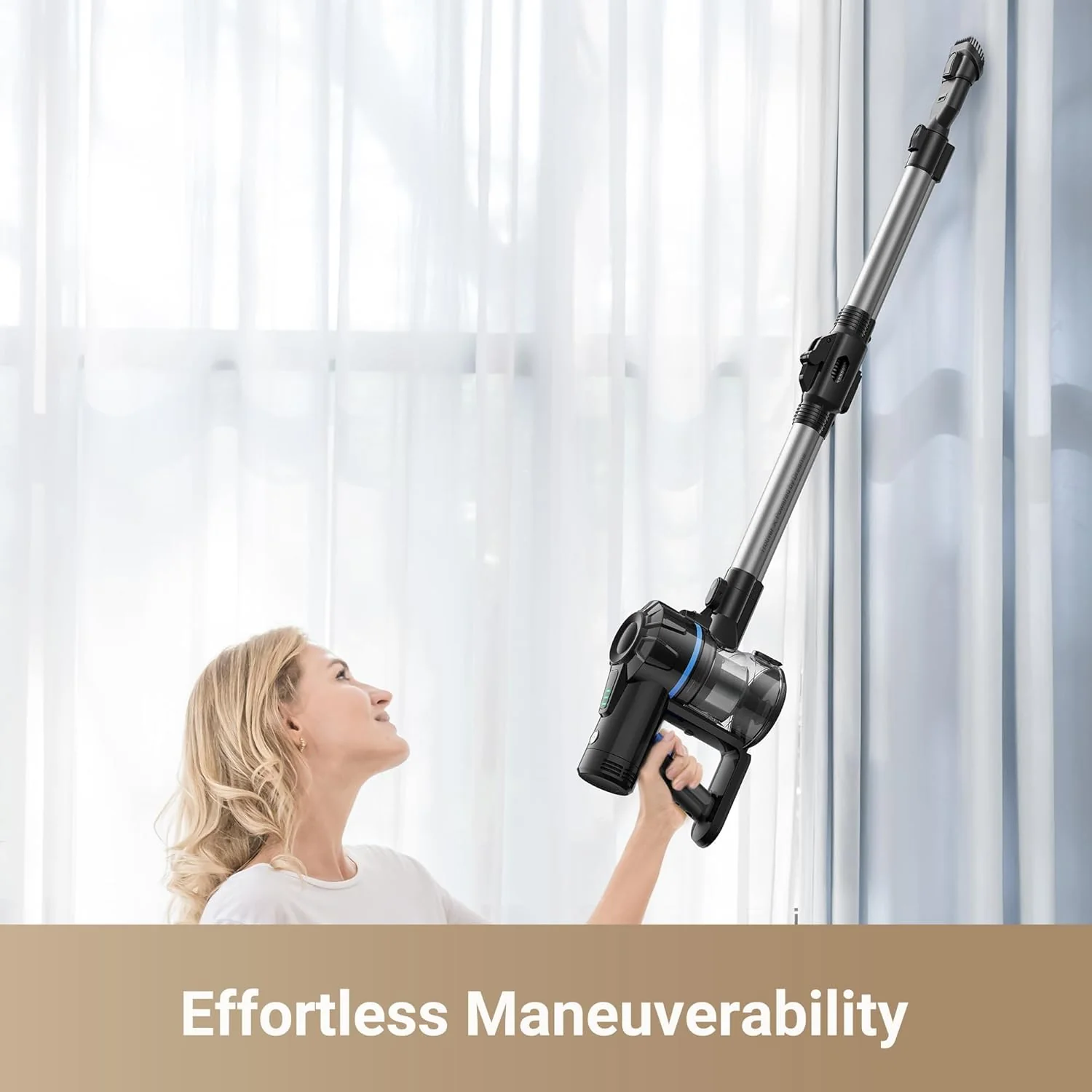 DREAME J10 Cordless Stick Vacuum Cleaner, 8K Pa Powerful Suction, 4x2200 mAh Battery, 35 Minutes Running Time, Folding Tube for Corner Cleaning, 0.5 Litre - Image 8