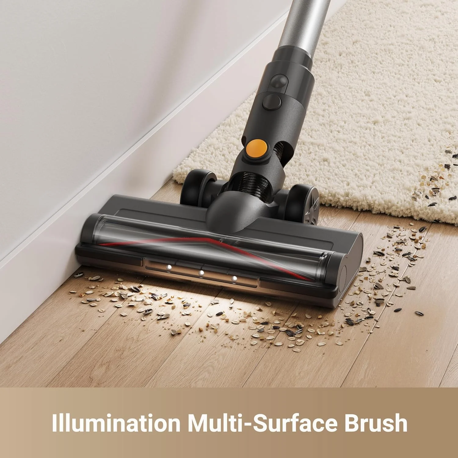 DREAME J20 Cordless Stick Vacuum Cleaner, 17K Pa Powerful Suction, 6x2200 mAh Battery, 50 Minutes Running Time, Folding Tube for Corner Cleaning, 0.5 Litre - Image 5