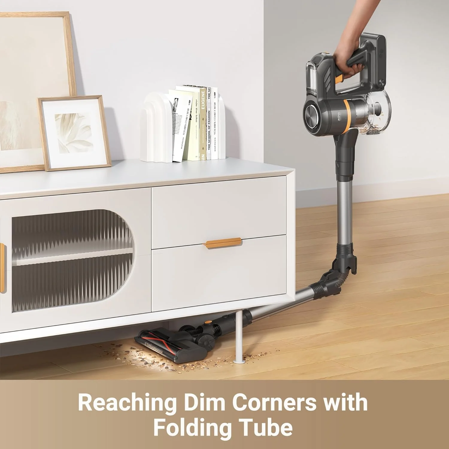 DREAME J20 Cordless Stick Vacuum Cleaner, 17K Pa Powerful Suction, 6x2200 mAh Battery, 50 Minutes Running Time, Folding Tube for Corner Cleaning, 0.5 Litre - Image 7